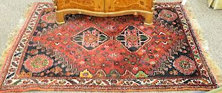 Two Oriental throw rugs, 4'5" x 7'2" and 3'9" x 5'2"