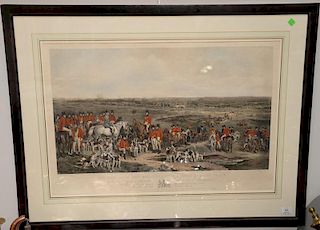 After F. Grant, colored lithograph, "The Meeting of Her Majesty's Stag Hounds on Ascot Heath" ss 20" x 29 1/2" 
Provenance: P