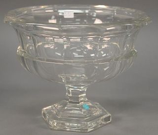 New in box Tiffany & Co. crystal footed compote, still originally wrapped in box, photo is of similar one. ht. 8in., dia. 10i