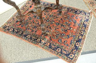 Two Hamadan Oriental throw rugs, 3'5" x 4'7" and 3'4" x 6'4"