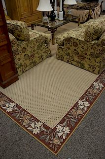 Custom contemporary carpet in manner of Stark, 12' x 20'.
