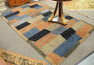 Contemporary handmade rug. 5'6" x 8'7"