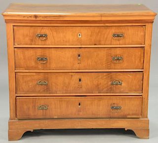 Continental four drawer chest, 19th century. ht. 42in., wd. 45in., dp. 21 1/2in.