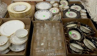 Six box lots including Rosenthal bouillon cups and saucers, Minton, and Limoges.