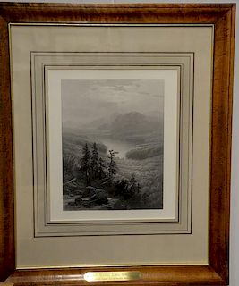Set of four etchings to include On the Susquehanna, Near Great Bend, New York after George Henry Smillie; Upper Ausable Lake,