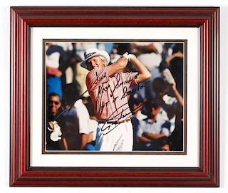 Greg Norman Autographed Golf Photograph