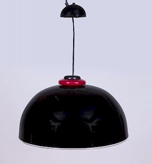 GLASS DOME PENDANT LIGHT, POSSIBLY BY VENINI