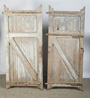 FOUR FRENCH PROVINCIAL PAINTED DOORS