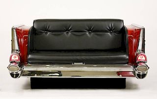 Vintage '57 Chevy Bel Air Car Couch or Sofa