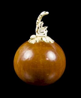 A Gourd Snuff Bottle, Height 2 5/8 inches.