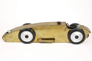Contemporary Brass Sculpture of a Race Car