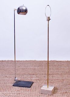 LAUREL FLOOR LAMP AND A SONNEMAN CHROME FLOOR LAMP