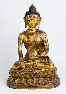 Large Chinese bronze Buddha