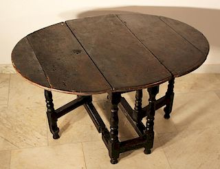 English gateleg oakwood table