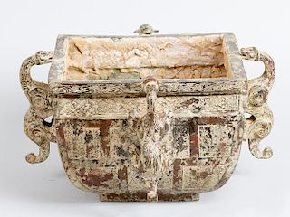 Archaic Chinese bronze bowl