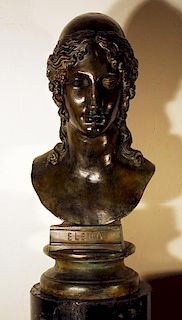 Large bronze bust