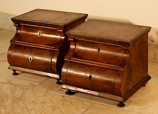 A pair of miniature commodes