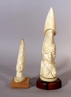Two African ivory sculptures