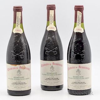Chateau Beaucastel Chateauneuf du Pape 1988, 3 bottles