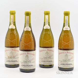 Chateau Beaucastel Chateauneuf du Pape Blanc Vieilles Vignes 1996, 4 bottles