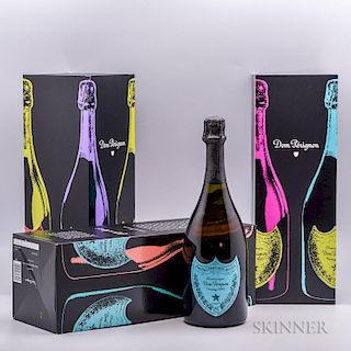Dom Perignon Andy Warhol Edition 2002, 6 bottles (individual ogbs)