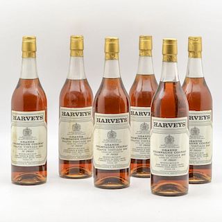 Harveys Frapin Grand Champagne Cognac 1943, 6 24oz bottles