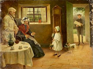 Arthur E Ward (Maine,1863-1928) oil on canvas