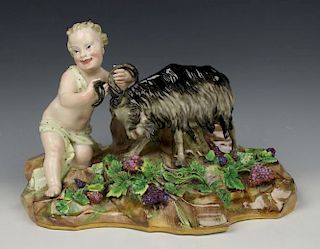 Meissen Kaendler figurine A96 "Faun with Goat"