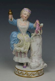 Meissen Figurine E95 "Girl Spanking Doll"