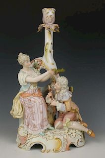 Antique E&A Muller figurine "Courting Couple with Wreath"