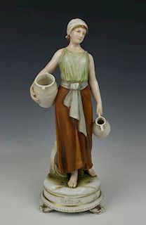 Early Karl Ens figurine "Rebecca at the Well"