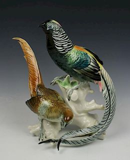 Karl Ens figurine birds "Two Pheasants"