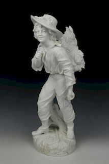 19C Vion & Baury parian figurine "Boy with Wheat"