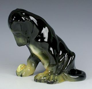 Wiener Werkstatte Figurine Dog "Puppy with Caterpillar"