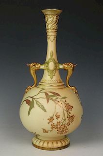 19C Royal Worcester 1445 "Vase with Dolphin Handles"