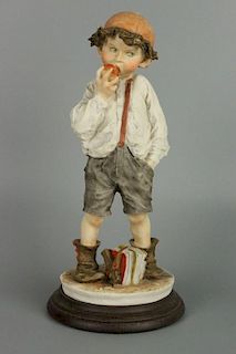 Giuseppe Armani Figurine "School Boy Eating Apple"