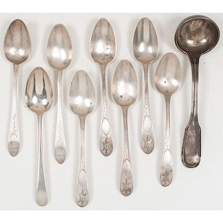 Assorted Silver Flatware, Including Dutch and Irish Makers