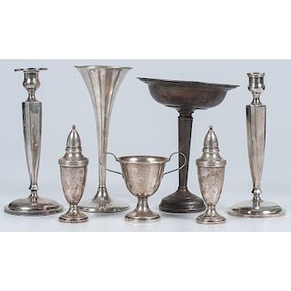 Weighted Sterling Candlesticks and Accessories