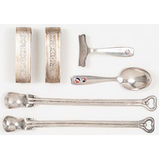 Sterling Silver Utensils and Napkin Holders