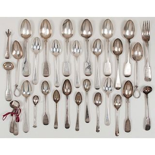 English Sterling Silver Spoons, Plus