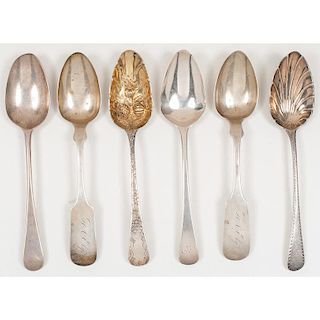 British Sterling Silver Spoons, Plus