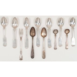 American Sterling Silver Spoons and Specialty Fork, Plus