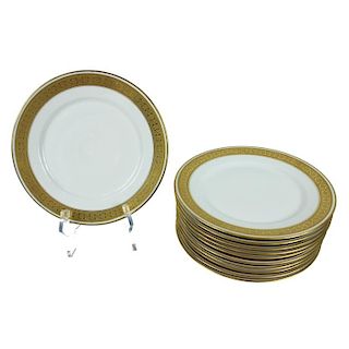 (11) LIMOGES GILT PAINTED PLATES