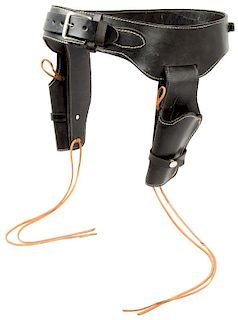 Contemporary Smooth Leather Double Rig Holster