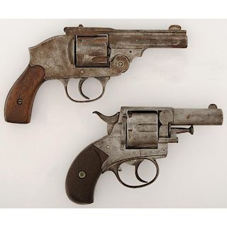 Lot Of Two Revolvers One Meriden Hammer-less And A British Bulldog
