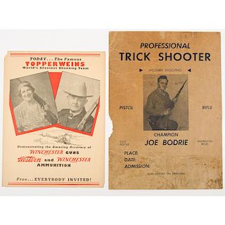 Ad Topperwein Archive of Posters and Documents, PLUS Many Other Famous Trickshooters Including "The Shooting Linds"
