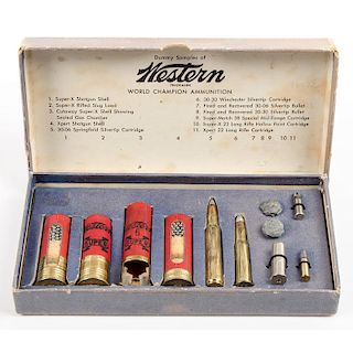Salesman's Sample of Western Super-X and  Xpert Dummy Sample Shotshells and Cartridges
