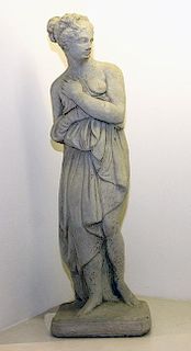Partial nude statue