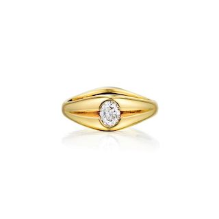 Mellerio 18K Gold Two-Sided Diamond and Sapphire Ring
