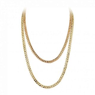 A Group of 14K Gold Chains
